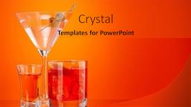  Presentation with cocktail - Presentation theme with shot-and-negroni-and-martini background and a gold colored foreground