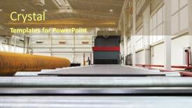  Presentation with blasting - Audience pleasing PPT theme consisting of shot-blasting-machine-for-processing backdrop and a coral colored foreground