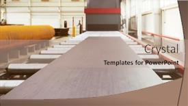  Presentation with blasting - Audience pleasing slides consisting of shot-blasting-machine-for-processing backdrop and a coral colored foreground