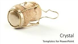  Presentation with cork - Slides enhanced with shot focus on front edge background and a  colored foreground