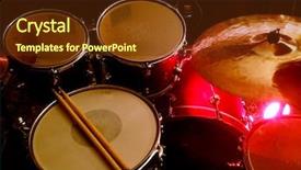  Presentation with drum - Slide set enhanced with shot from behind the drum background and a tawny brown colored foreground