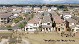  Presentation with housing community - Audience pleasing theme consisting of shot from high vantage point backdrop and a coral colored foreground