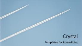  Presentation with jet - Colorful PPT layouts enhanced with shot in the blue sky backdrop and a light blue colored foreground