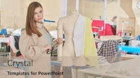  Presentation with girl design - Presentation featuring shot-of-a-beautiful-stylish background and a coral colored foreground