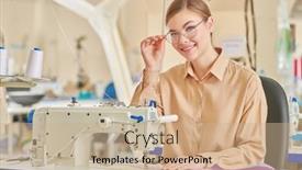  Presentation with apparel industry - Theme consisting of shot-of-a-beautiful-young background and a coral colored foreground