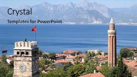  Presentation with tower - Amazing presentation having shot of a clock tower backdrop and a light blue colored foreground