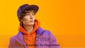  Presentation with youth - Presentation theme with shot-of-a-cool-trendy background and a gold colored foreground