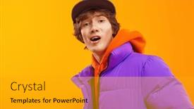  Presentation with youth - Presentation theme enhanced with shot-of-a-cool-trendy background and a light gray colored foreground