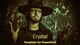  Presentation with wild west - Theme featuring shot-of-a-cursed-cowboy background and a wine colored foreground