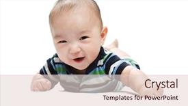  Presentation with mother baby asian breastfeeding - Presentation theme having shot of a cute asian background and a  colored foreground