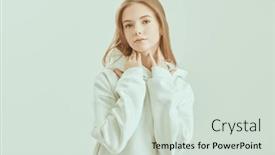  Presentation with fair - PPT theme enhanced with shot-of-a-cute-girl background and a soft green colored foreground