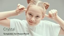  Presentation with emotions - Presentation design enhanced with shot-of-a-cute-naughty background and a  colored foreground