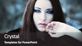  Presentation with gothic fashion - Beautiful slides featuring shot of a gothic woman in a winter park fashion backdrop and a dark gray colored foreground