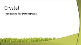 Presentation with white green - Amazing presentation theme having shot of a green grass backdrop and a  colored foreground