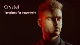  Presentation with black art - Presentation theme having shot-of-a-handsome-brutal background and a wine colored foreground