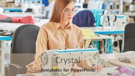  Presentation with apparel industry - Presentation featuring shot-of-a-happy-creative background and a coral colored foreground