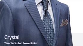  Presentation with formal - Slide deck featuring up shot of a man background and a ocean colored foreground