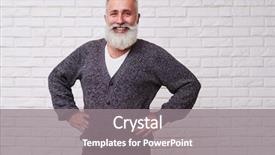  Presentation with merry chrismas - Colorful slides enhanced with shot of a merry grandpa backdrop and a  colored foreground