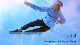  Presentation with energy air - Presentation enhanced with shot-of-a-modern-teenage background and a light blue colored foreground