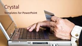  Presentation with senior asian - PPT theme enhanced with shot of a senior asian businessman holding a credit card getting ready to buy online background and a lemonade colored foreground