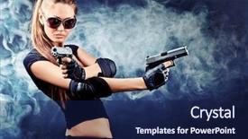  Presentation with military women - Theme consisting of women war - shot of a sexy military background and a navy blue colored foreground