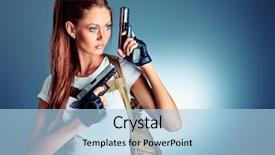  Presentation with military - Beautiful presentation theme featuring shot of a sexy military backdrop and a  colored foreground