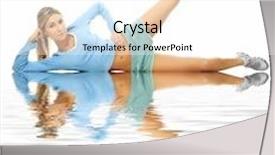  Presentation with active lifestyle - Presentation theme having shot of a sporty young woman active lifestyle wellness background and a white colored foreground