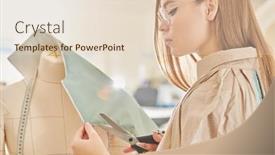  Presentation with design fashion - Slides featuring shot-of-a-stylish-female background and a lemonade colored foreground