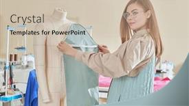  Presentation with design fashion - PPT layouts having shot-of-a-stylish-professional background and a soft green colored foreground