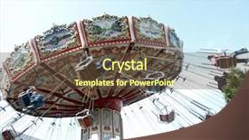  Presentation with amusement park - PPT theme having shot of a swing ride background and a tawny brown colored foreground