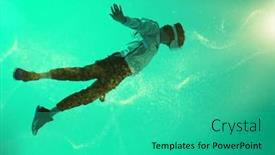  Presentation with artificial intelligence virtual reality - Slide deck enhanced with shot-of-a-teenager-boy background and a teal colored foreground