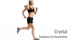  Presentation with shot - Presentation design consisting of shot of a woman running background and a white colored foreground