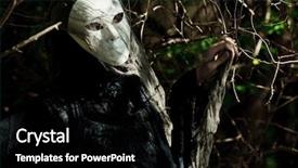  Presentation with old fashioned - PPT theme with shot of a woman background and a black colored foreground