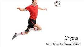  Presentation with tv show studio camera - Theme consisting of shot of a young football background and a white colored foreground