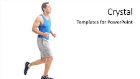  Presentation with sportswear - Presentation theme having shot of a young man background and a white colored foreground