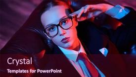  Presentation with luxury fashion - Slides featuring shot-of-a-young-stylish background and a wine colored foreground