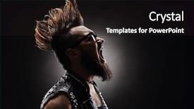  Presentation with punk - PPT layouts enhanced with shot of an angry punk background and a dark gray colored foreground