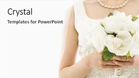  Presentation with close up shot - Presentation theme enhanced with shot of an asian bride background and a  colored foreground