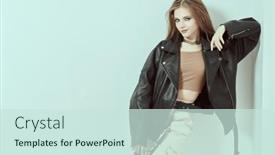  Presentation with pop culture - Theme with shot-of-an-attractive-rock background and a sky blue colored foreground