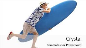  Presentation with elderly - PPT layouts with shot of an elderly tourist background and a white colored foreground