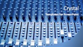  Presentation with sound - Audience pleasing presentation theme consisting of shot of an sound mixer backdrop and a ocean colored foreground