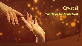  Presentation with nail art - Slide set featuring shot-of-beautiful-lady-s background and a tawny brown colored foreground