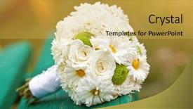  Presentation with wedding show - Amazing presentation having shot of beautiful wedding bouquet backdrop and a  colored foreground