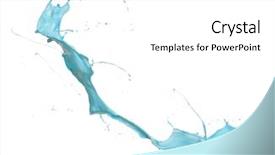  Presentation with splash - Audience pleasing theme consisting of shot of blue paint splash backdrop and a white colored foreground