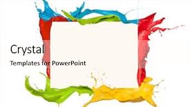  Presentation with shot - Slides having shot of colored paint frame background and a cream colored foreground