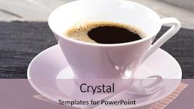  Presentation with college coffee shop - PPT theme consisting of shot of cup of coffe background and a soft green colored foreground