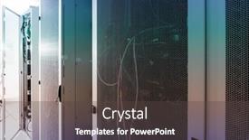  Presentation with datacenter - Slide deck having shot-of-datacenter-with-server background and a dark gray colored foreground