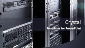  Presentation with datacenter - Presentation theme enhanced with shot-of-datacenter-with-server background and a wine colored foreground