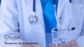  Presentation with hands holding - Slides consisting of shot-of-doctor-s-hands background and a light blue colored foreground