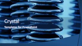  Presentation with electric - Presentation theme featuring shot of electrical device component background and a navy blue colored foreground